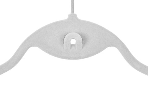 Wieszak welurowy Roxi komplet 10 sztuk szary