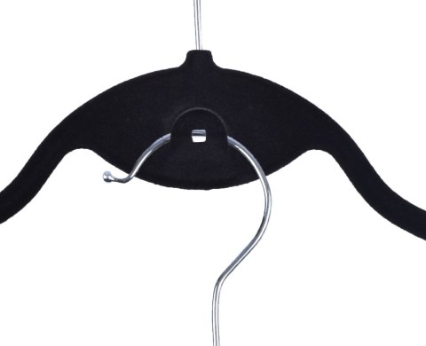 Wieszak welurowy Roxi komplet 20 sztuk czarny