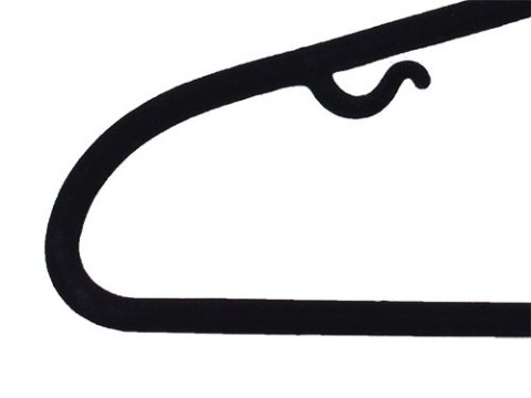 Wieszak welurowy Roxi komplet 20 sztuk czarny