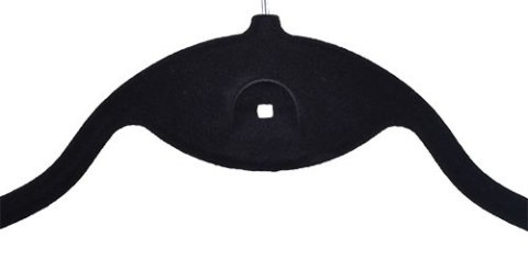 Wieszak welurowy Roxi komplet 20 sztuk czarny