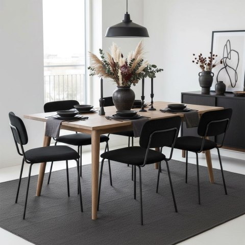 Krzesło welurowe LOUIS black czarne velvet