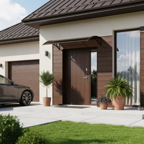 Daszek plastikowy Eko 80x150cm - brązowy