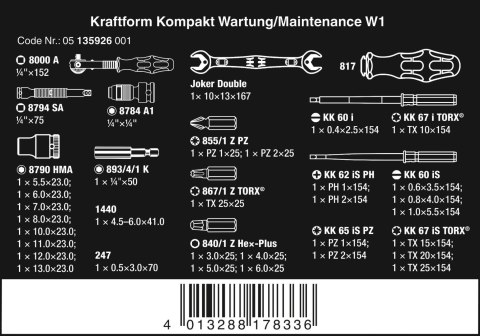 KRAFTFORM KOMPAKT W 1 DO PRAC KONSERWACYJNYCH, 35 CZEŚCI