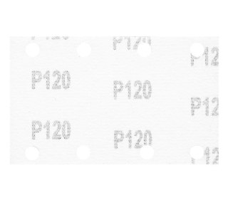 PAPIER ŚCIERNY PROSTOKĄT P120 130*80MM, 8 OTW. 5 SZT.