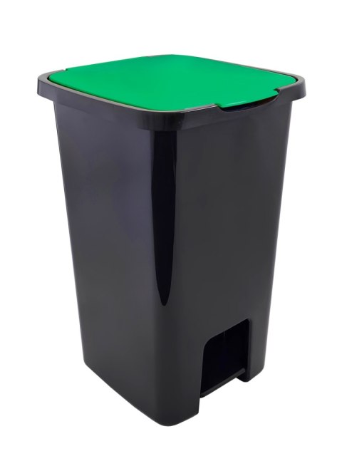 POJEMNIK NA ODPADY SORTA Z PEDAŁEM ZIELONY 45L