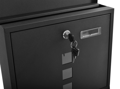 Skrzynka pocztowa na listy Hans czarny z napisami