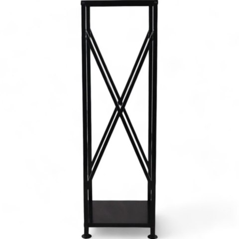 Designerski Stojak na Drewno Kominkowe Stalowy Nowoczesny Krzyżowy Design