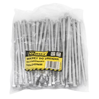 WKRĘT DO DREWNA NA KLUCZ,OCYNKOWANY 82501 12*380MM