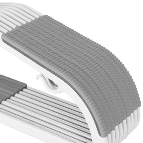 Wieszak Flexi komplet 10 sztuk biało-szary