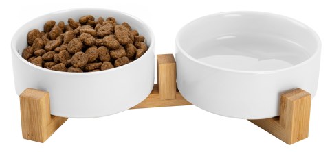 CERAMICZNE MISKI DLA PSA 400ML 2X JAX BIAŁE