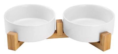 CERAMICZNE MISKI DLA PSA 400ML 2X JAX BIAŁE