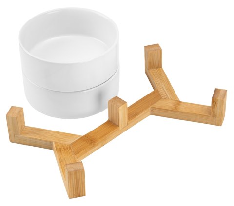 CERAMICZNE MISKI DLA PSA 400ML 2X JAX BIAŁE