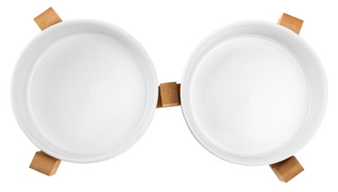 CERAMICZNE MISKI DLA PSA 400ML 2X JAX BIAŁE
