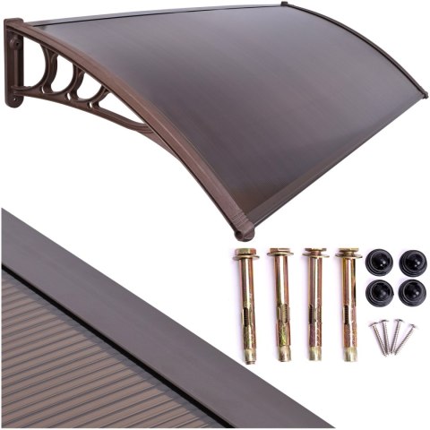 DASZEK ZADASZENIE SAGO BRĄZOWY NAD DRZWI 80X120 CM