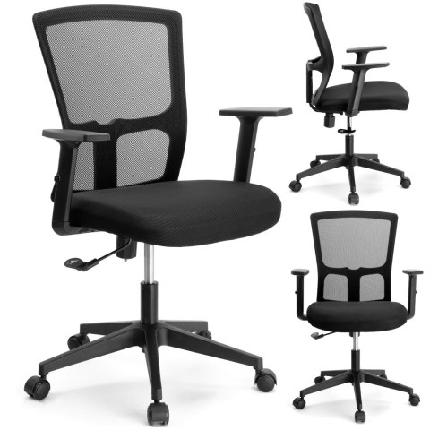 FOTEL BIUROWY REGULOWANY LINOS CZARNY