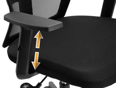 FOTEL BIUROWY REGULOWANY LINOS CZARNY