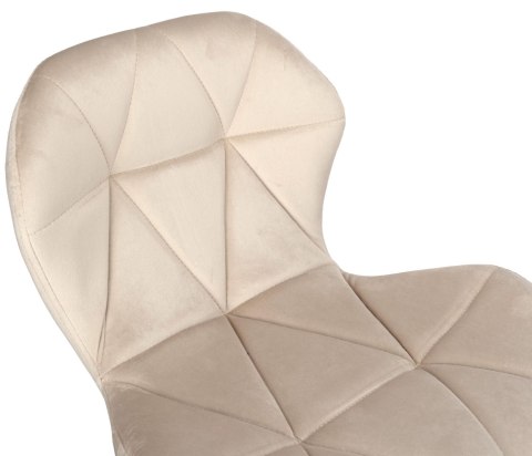 HOKER BAROWY GORDON CHROMOWANY BEŻOWY VELVET