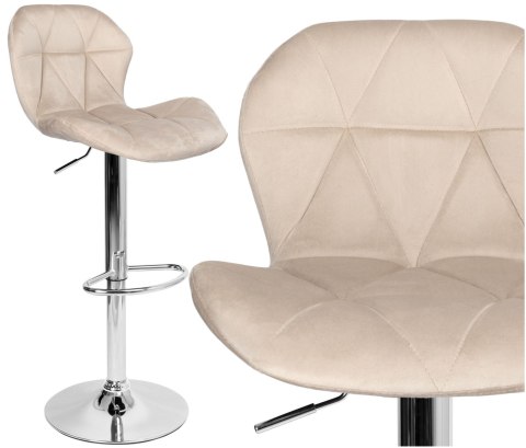 HOKER BAROWY GORDON CHROMOWANY BEŻOWY VELVET