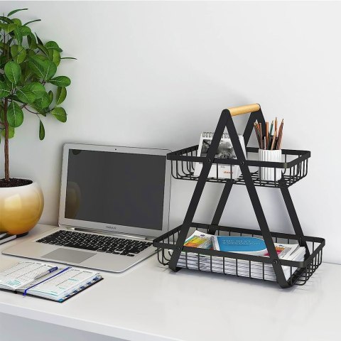 KOSZ NA OWOCE PULOS 2 POZIOMY CZARNY