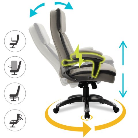 KRZESŁO BIUROWE FOTEL CAMARO SZARY