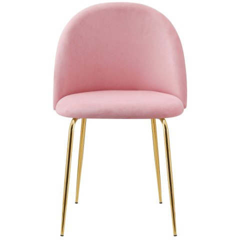 KRZESŁO WELUROWE FARGO GOLD VELVET RÓŻOWE
