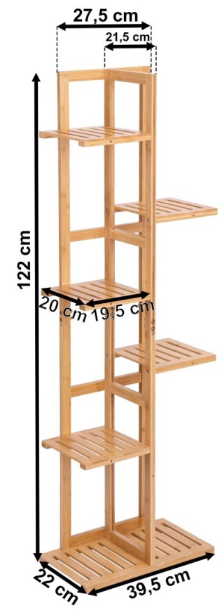 KWIETNIK BAMBUSOWY HERVEL NATURALNY 7 PÓŁEK