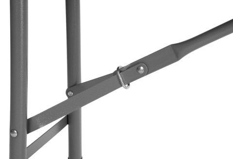 ŁAWKA CATERINGOWA SKŁADANA W WALIZKĘ 180 CM RATTAN CZARNA