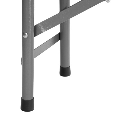 ŁAWKA CATERINGOWA SKŁADANA W WALIZKĘ 180 CM RATTAN CZARNA