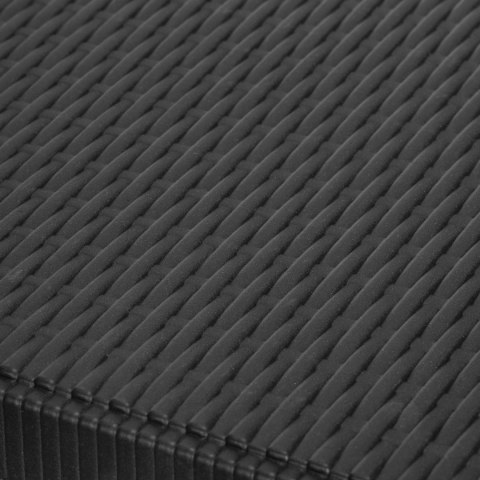 ŁAWKA CATERINGOWA SKŁADANA W WALIZKĘ 180 CM RATTAN CZARNA