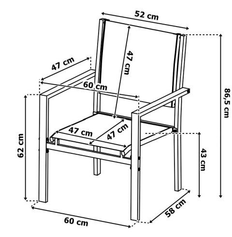 MEBLE OGRODOWE ZESTAW GRACIOSA BLACK
