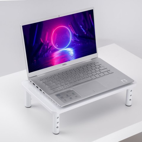 PODSTAWKA POD MONITOR LAPTOP MULING BIAŁA + SZUFLADA
