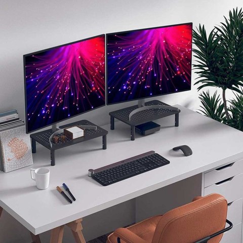 PODSTAWKA POD MONITOR LAPTOP MULING CZARNA + SZUFLADA