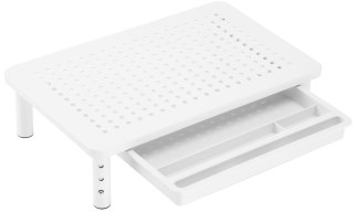 PODSTAWKA POD MONITOR LAPTOP NANKIN BIAŁA + SZUFLADA