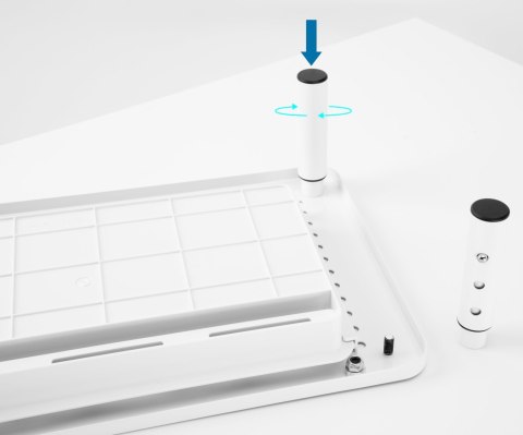 PODSTAWKA POD MONITOR LAPTOP NANKIN BIAŁA + SZUFLADA