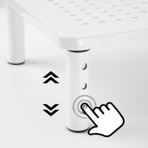 PODSTAWKA POD MONITOR LAPTOP NANKIN BIAŁA + SZUFLADA