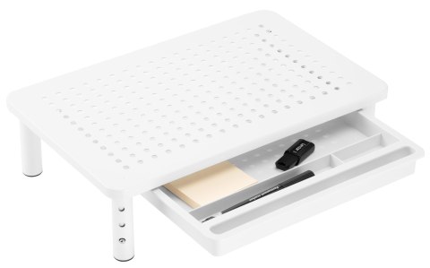 PODSTAWKA POD MONITOR LAPTOP NANKIN BIAŁA + SZUFLADA