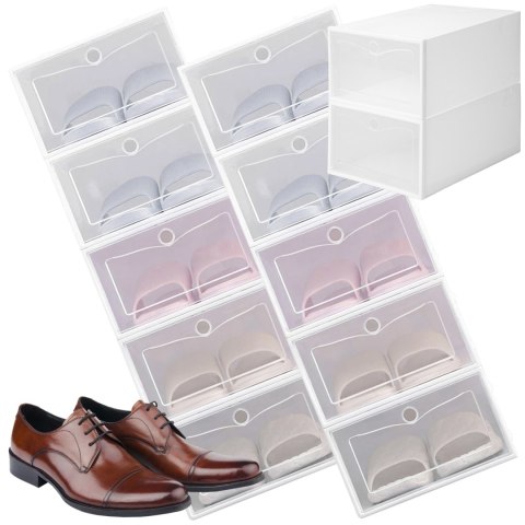 PUDEŁKO NA BUTY OSLO BIAŁE ZESTAW 10 SZTUK