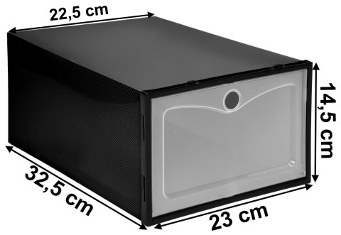 PUDEŁKO NA BUTY OSLO CZARNE ZESTAW 10 SZTUK