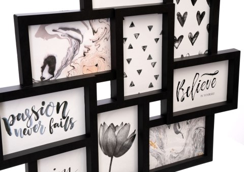 RAMKA NA ZDJĘCIA EVITA 10 ZDJĘĆ CZARNA