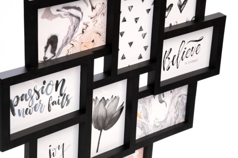 RAMKA NA ZDJĘCIA EVITA 10 ZDJĘĆ CZARNA