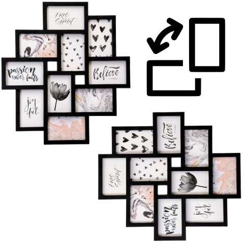 RAMKA NA ZDJĘCIA EVITA 10 ZDJĘĆ CZARNA