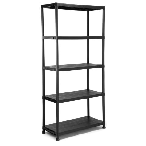 REGAŁ PLASTIKOWY MAXER 5 POZIOMÓW CZARNY