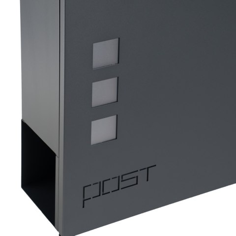 SKRZYNKA POCZTOWA NA LISTY MILUZ ANTRACYT