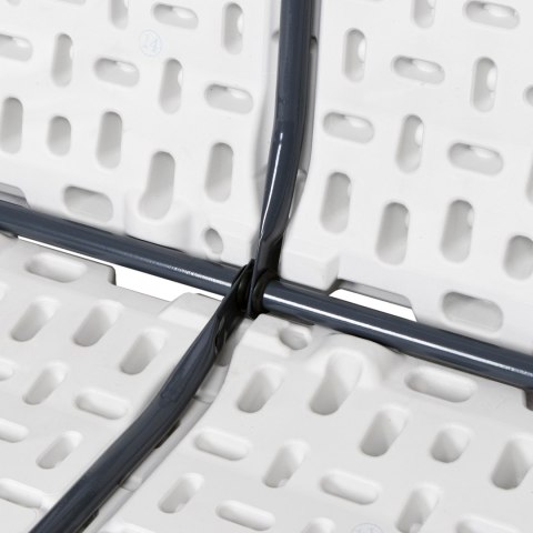 STÓŁ CATERINGOWY BALI WHITE SKŁADANY W WALIZKĘ 180 CM BIAŁY