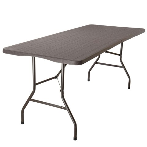 STÓŁ CATERINGOWY WOODLAND SKŁADANY W WALIZKĘ 180 CM BROWN