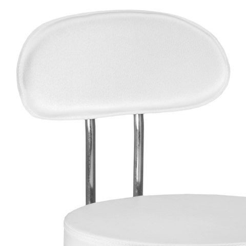 TABORET FRYZJERSKI KOSMETYCZNY GAMMA BIAŁY