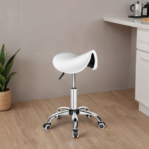 TABORET FRYZJERSKI KOSMETYCZNY STRATUM BIAŁY