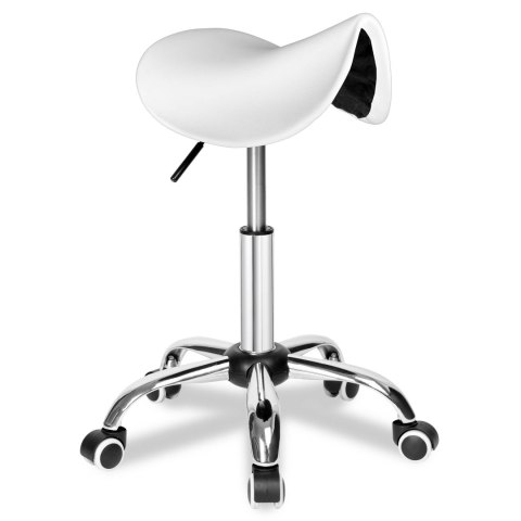 TABORET FRYZJERSKI KOSMETYCZNY STRATUM BIAŁY