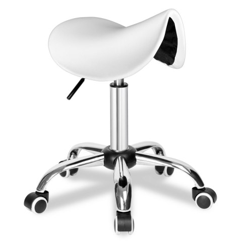 TABORET FRYZJERSKI KOSMETYCZNY STRATUM BIAŁY