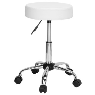 TABORET FRYZJERSKI KOSMETYCZNY TULSA BIAŁY